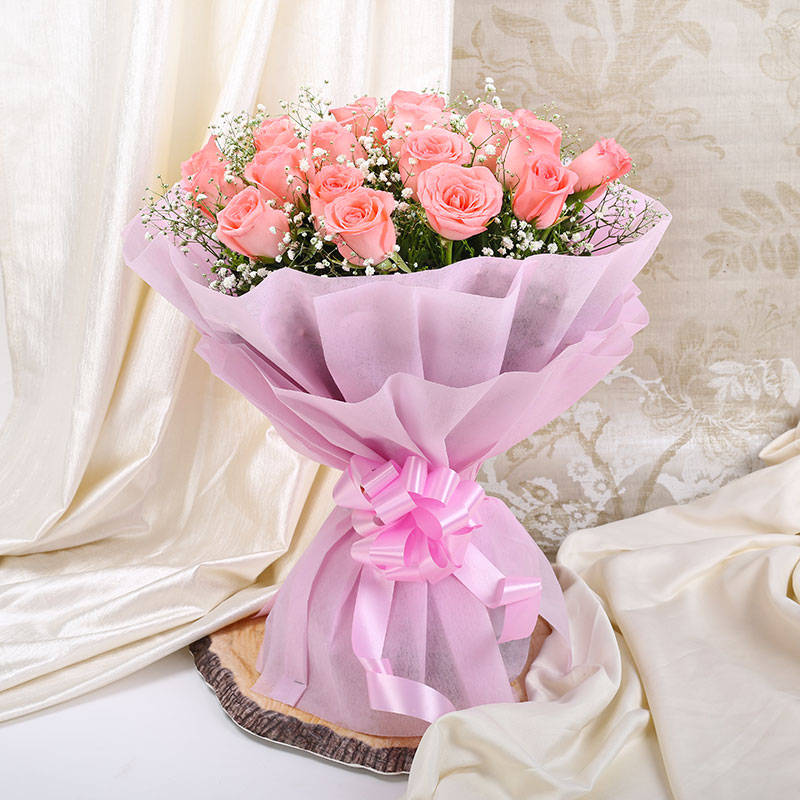20 pink rose bouquet e