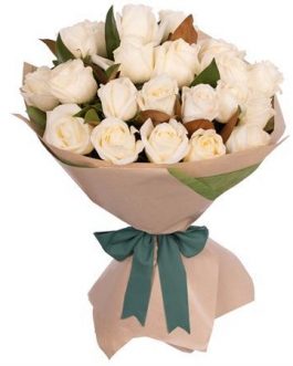 dozen white imported Roses