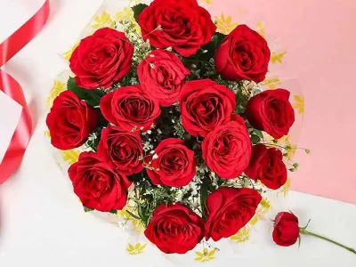 15 Imported Red Roses - TheFlowers.PK