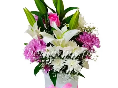 Imported fragrant lilly - south African Rose - chrysanthemums - Theflowers.pk