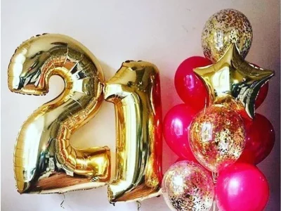 Inflating Number Foil Balloons Plus Helium Filled Foils And Standard Ones - Theflowers.pk Pakistan