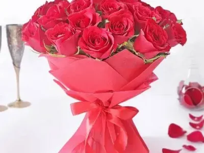 flower bouquets 25 Red Roses with Seasonal fillers