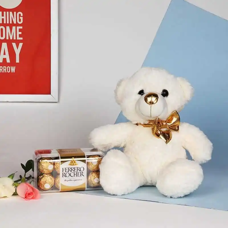 Love you tons, bear-y much - Ferrero Rocher chocolates and Teddy Bear