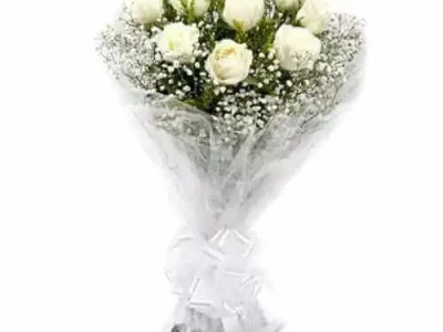 Bunch Of White Rose - Best Florist in Pakistan - Theflowers.pk
